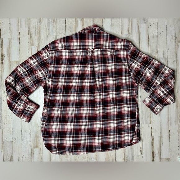 Jachs Flannel Shirt Mens XL Plaid Heavy Long Sleeve Button Up Classic Red - Picture 11 of 13